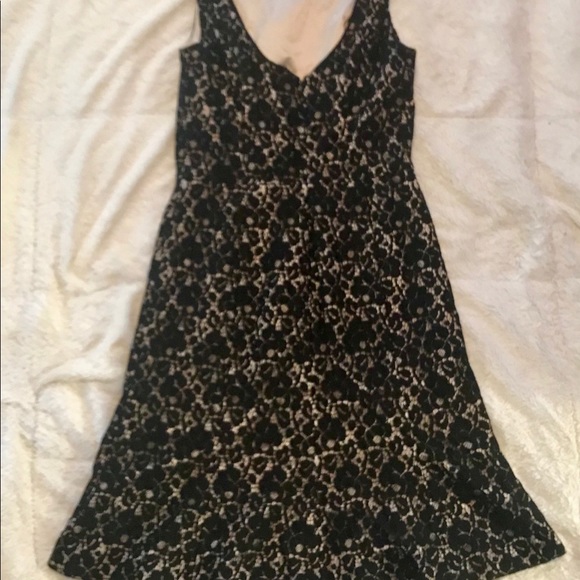 WHBM black and cream fit and flare dress - Picture 5 of 6